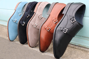 Schoen dubbele monk strap herenschoenen stappers
