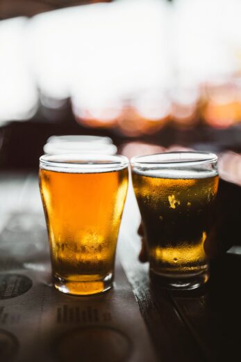 drinks beer