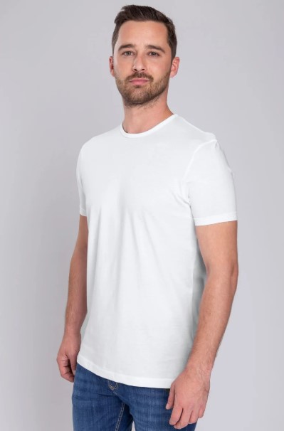 T-shirt met hoge O-neck