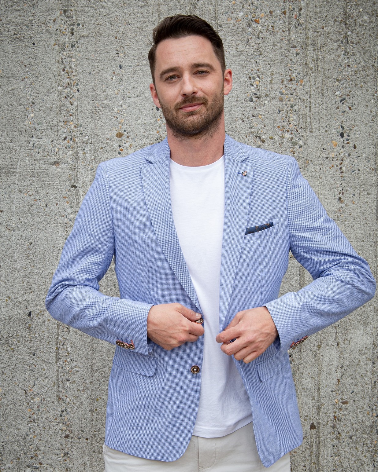 Eleganter Herren-Blazer in Hellblau
